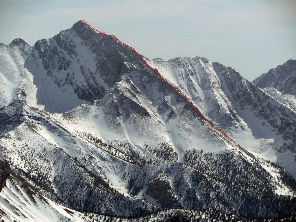 Mount Borah Northwest Ridge route. Photo - John Platt