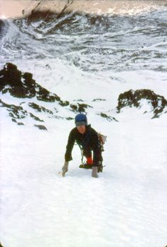 High on the North Face of Borah. Photo - Bob Boyles