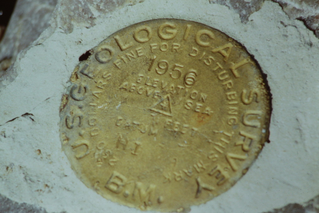 The USGS Benchmark on the summit.