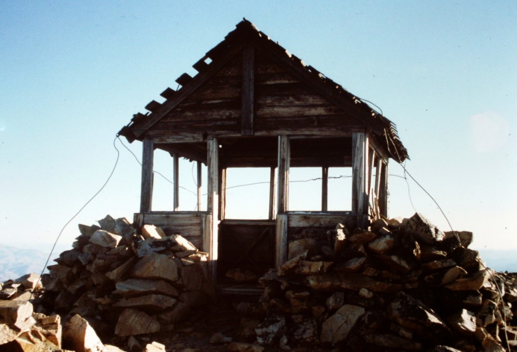 The remains of the Taylor Mountain lookout.