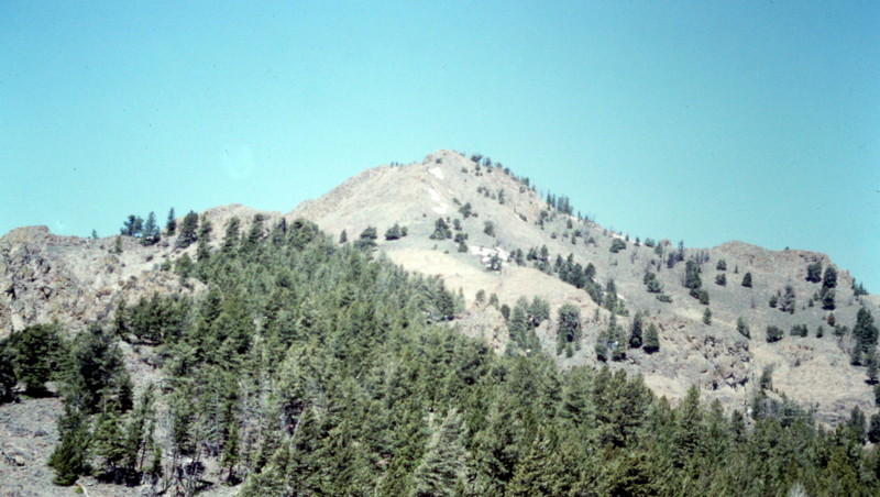 From the end of the road climb up to the east ridge. This photo shows the summit from the east ridge.