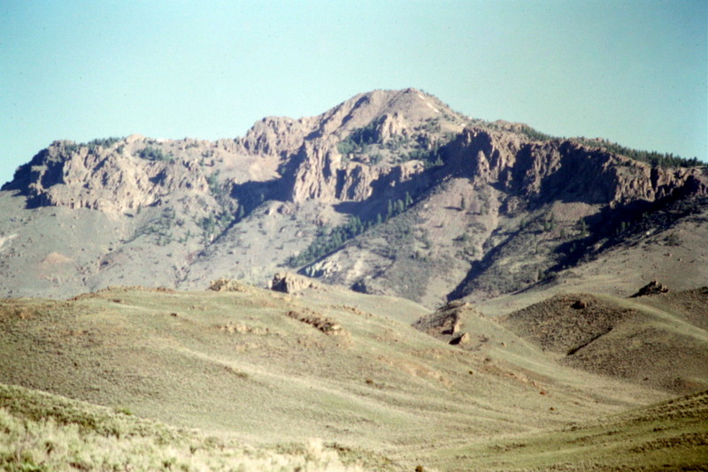 A close up of Sheep Mountain from Waddups Creek.