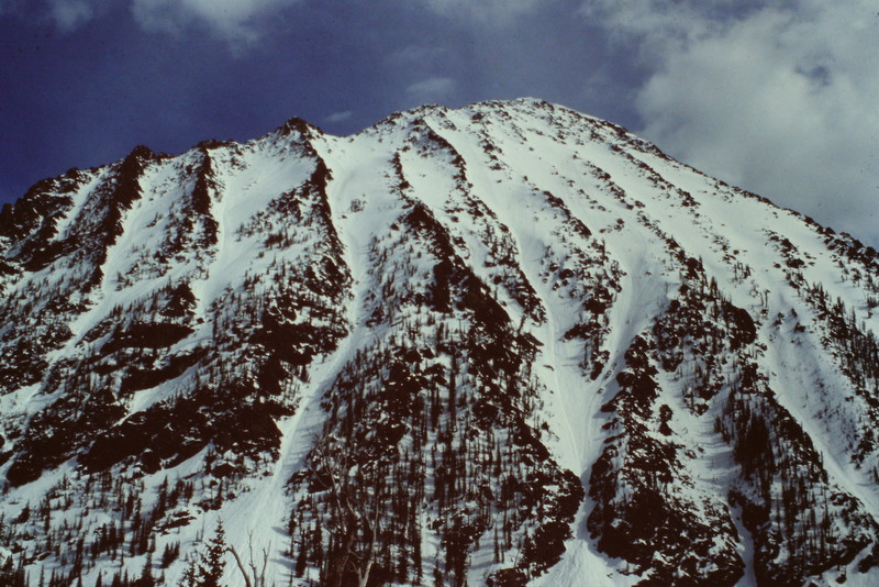 Freeman Peak's north face in early May.