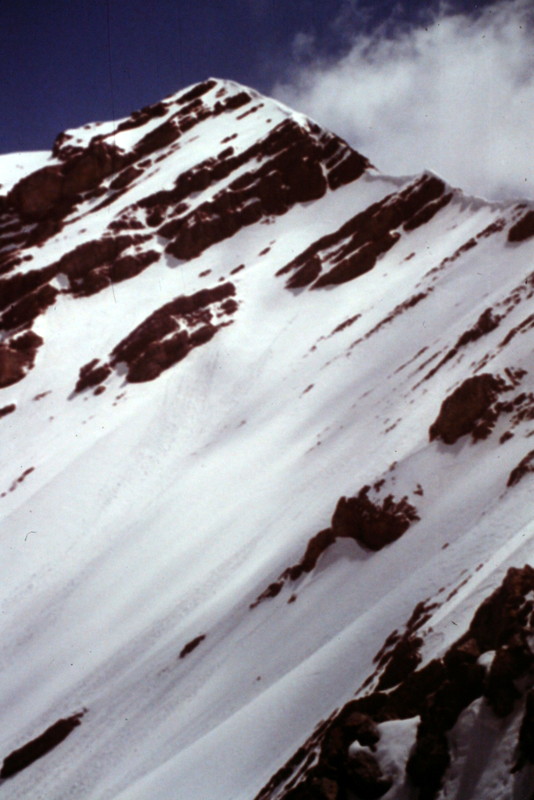 . . . and the last stretch to the summit is a beautiful alpine pyramid when covered in snow.