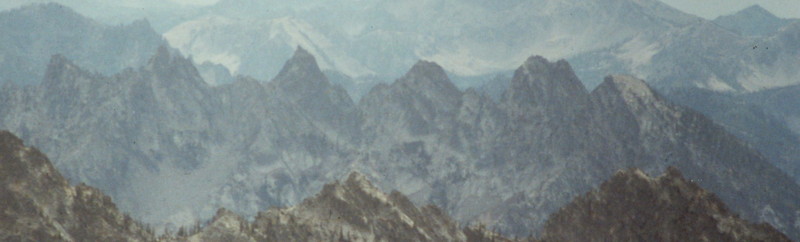 Multi-summited Grandjean Peak from Peak 9820 is a mini mountain range all by itself.