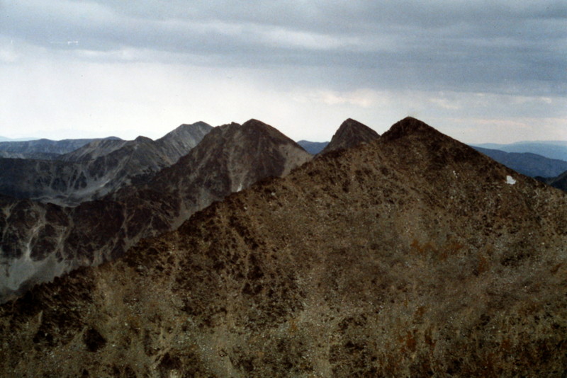 Looking south from the summit toward Monument Peak and the Doublets.