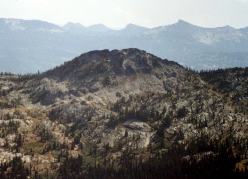 Slab Butte is an attractive peak with lots of granite conducive to short technical routes. This view is from Granite Mountain.