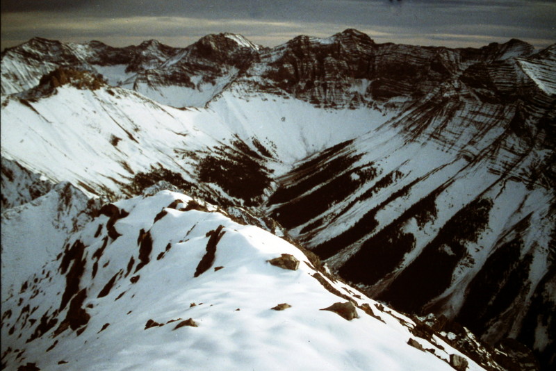 The view toward the Triple Peak Mount Brietenbach Pass.