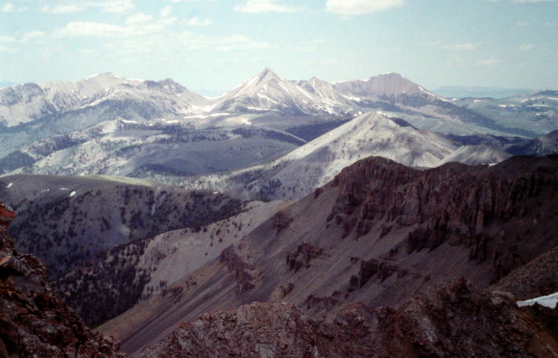 The view from Italian Peak toward Eighteenmile Peak area.