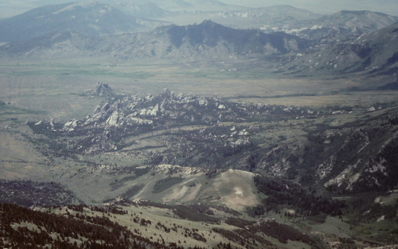 The City of Rocks viewed from the summit of Cache Peak.