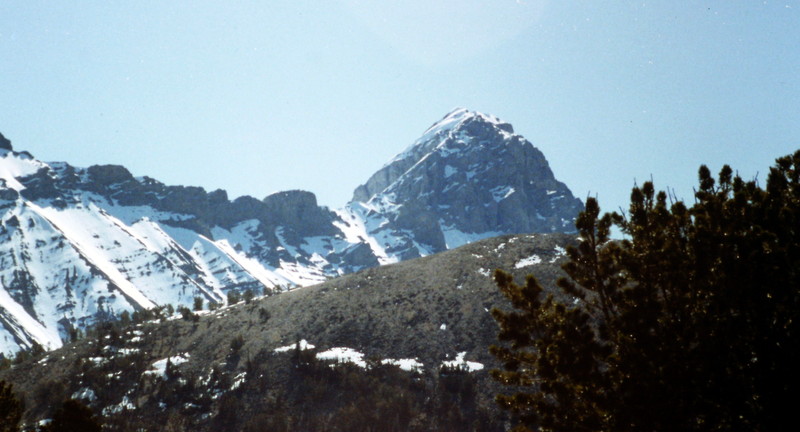 Bad Rock Peak viewed from the slopes above Sawmill Gulch.