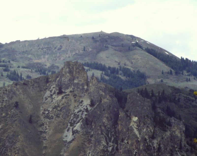 Danskin Peak rising up behind Cathedral Rocks.