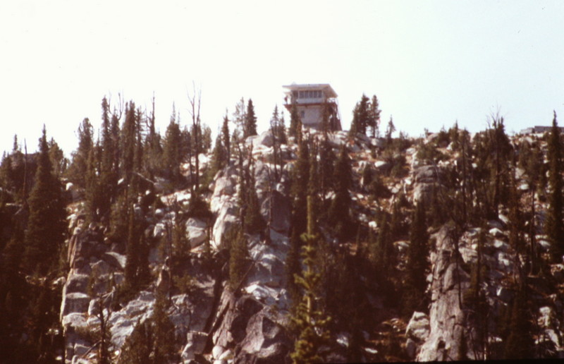 A closer view of the lookout from the trail.