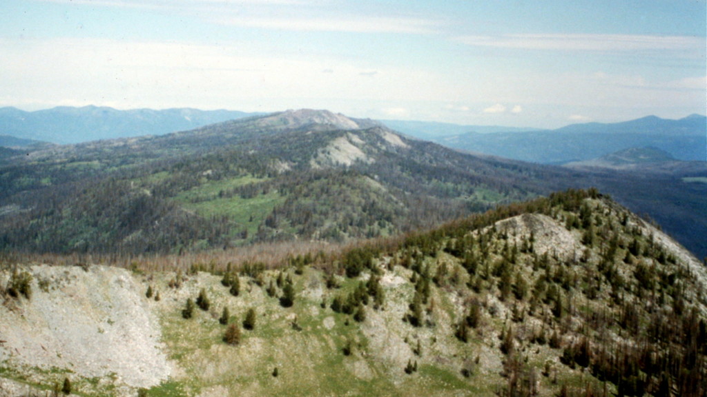 Bear Pete Mountain from Bruin Mountain.