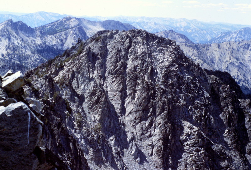 The north summit of Two Point Mountain from the true summit.