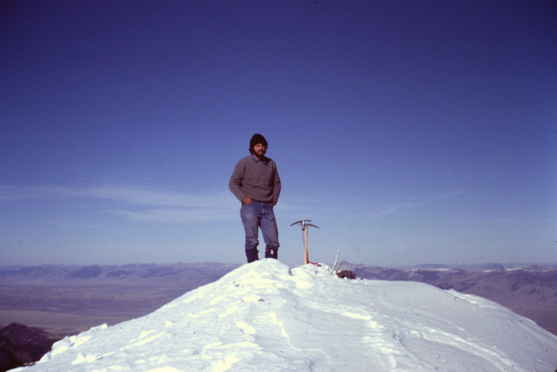 The summit, November 1981. Notice the climbing attire of the day.