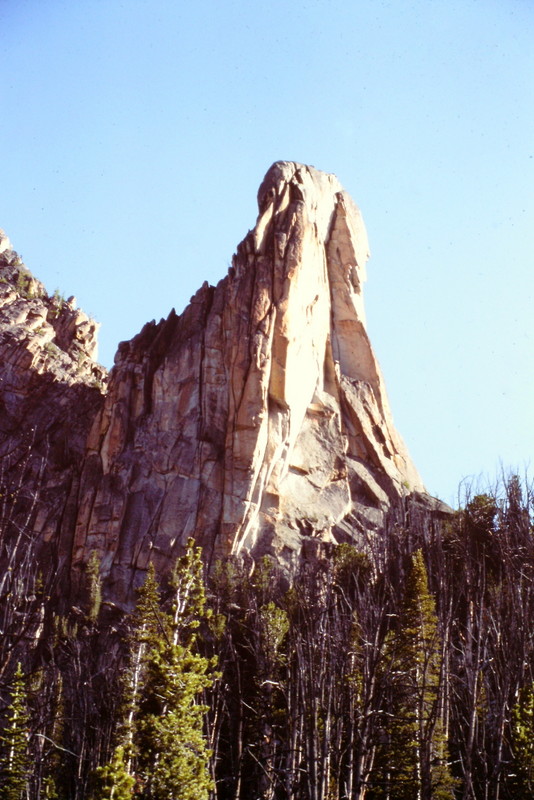 Another view of the Rusty Nail. I believe it has been climbed but I haver no idea by who or when.