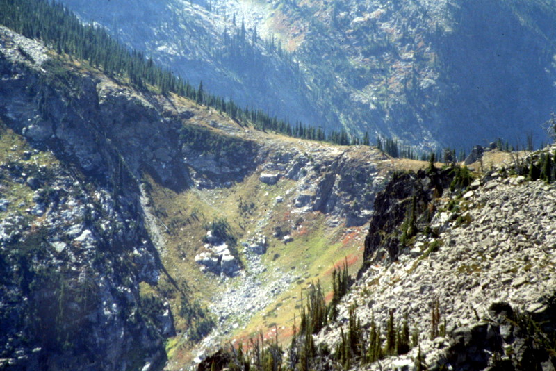 Looking back to Jesse Pass from near the summit of Fenn Mountain.