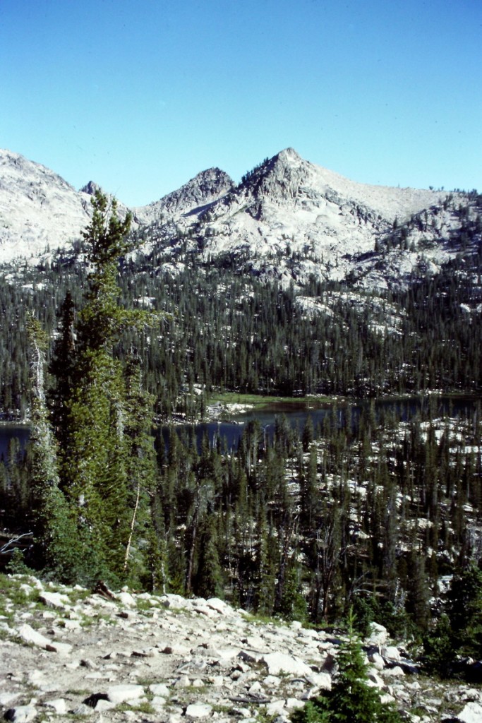 Alpen Peak viewed from the Upper Redfish Lakes drainage.