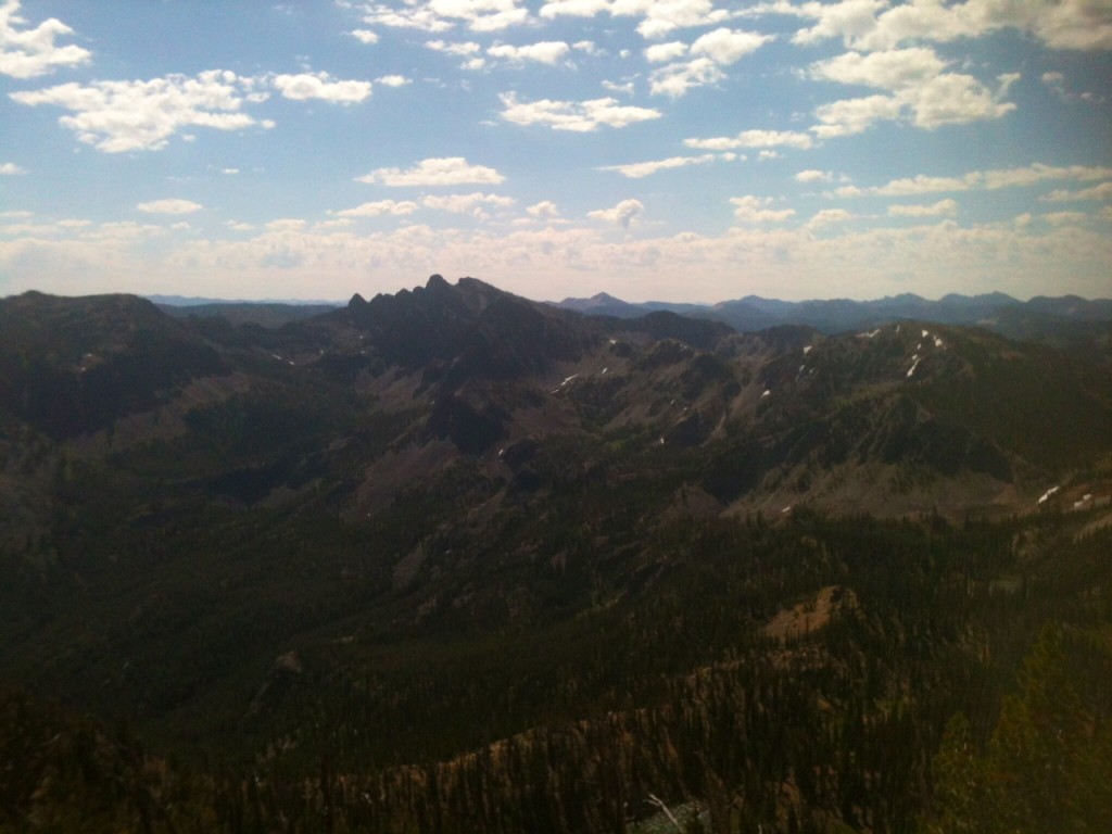 Pinnacles Peak from the summit of Coin Mountain.