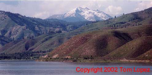 Steele Mountain from Anderson Ranch Reservoir.