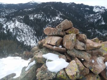 Sugar Loaf summit cairn. Brett Sergenian Photo