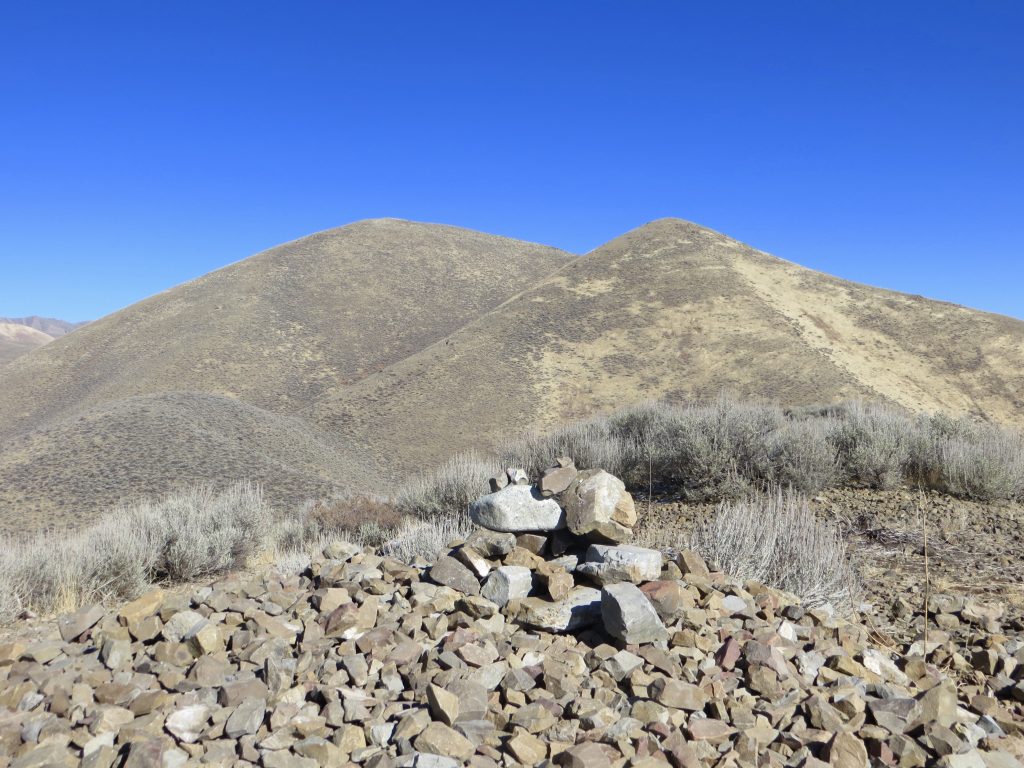 Summit cairn of Peak 6852. Steve Mandella photo