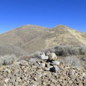 Summit cairn of Peak 6852. Steve Mandella photo