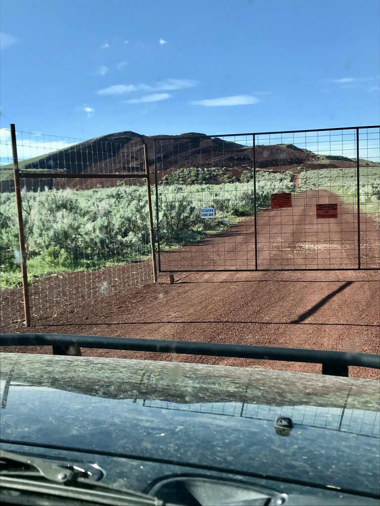 Source of the Red Road's red rock. Margo Mandella photo. 