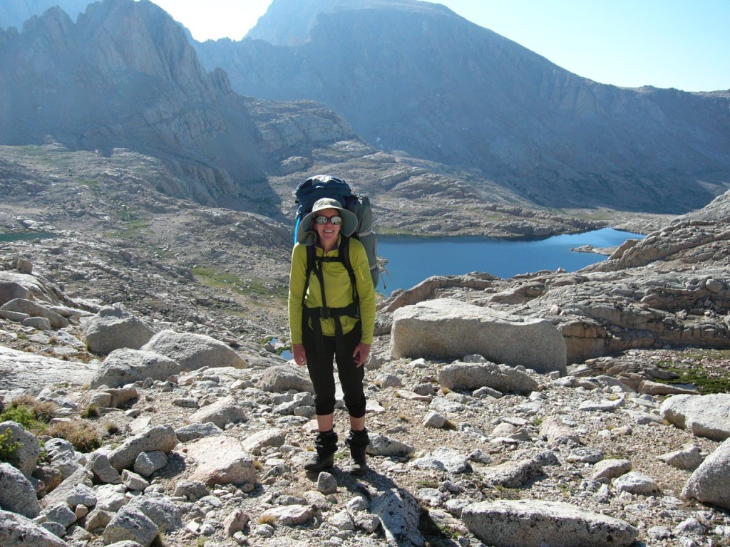 Laurie Durocher getting high in the Sierra Nevada.