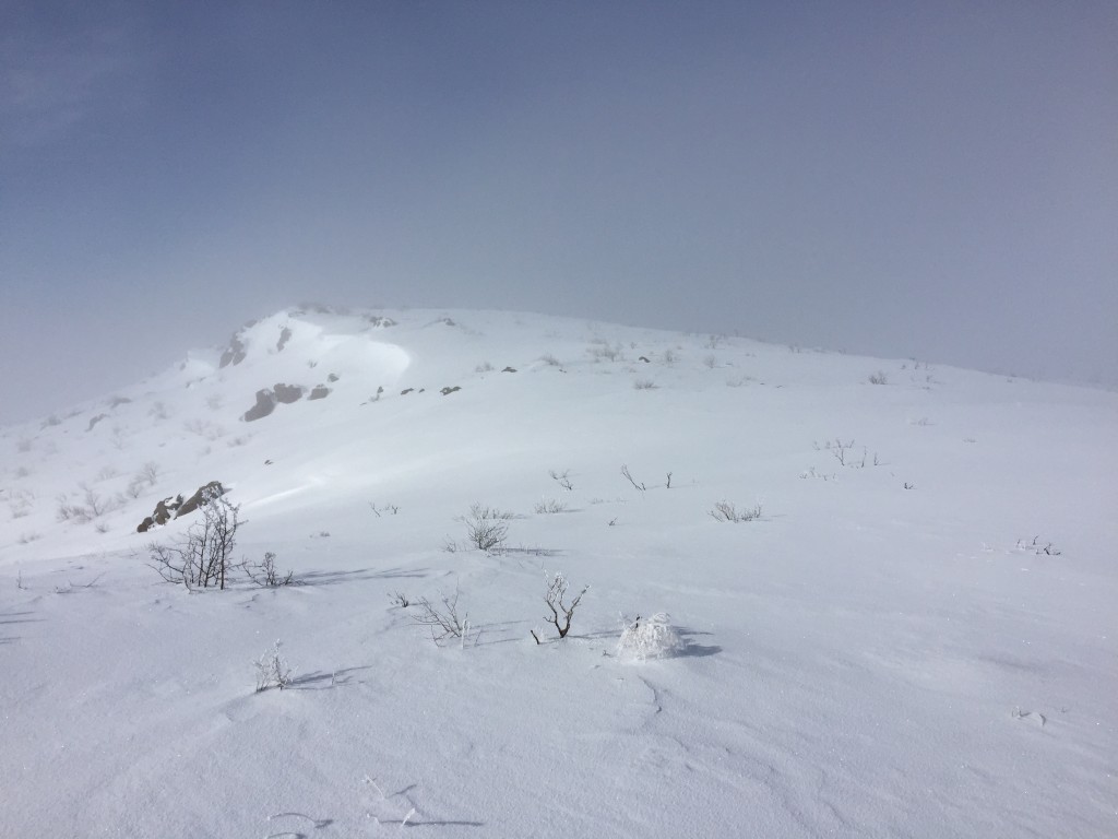 Approaching the summit from the east.