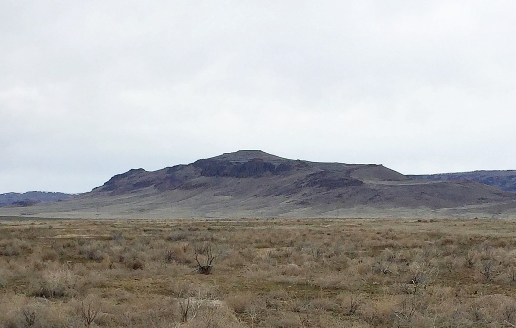 Teapot Dome from the southeast. This is the view that travelers along the Oregon Trail would have enjoyed.