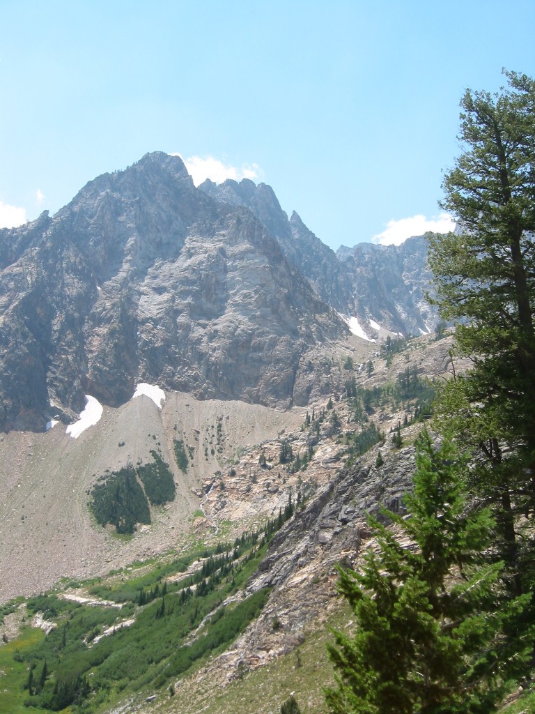 Peak 10300 from Fishhook Creek, with Thompson in the background. John Platt Photo
