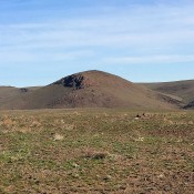 CBI Benchmark from the south. The upper Jump Creek drainage is at the base of the peak.