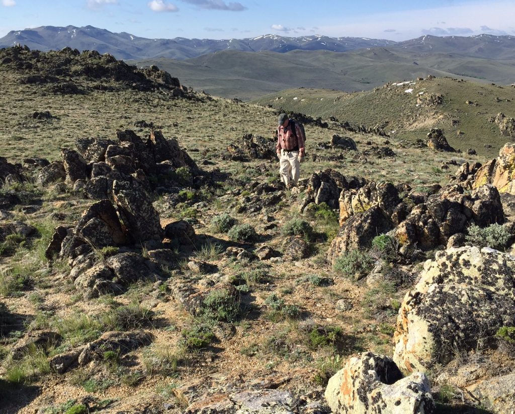 Jon Fredland nearing the summit.