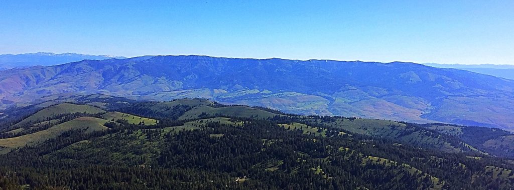 The Cuddy Mountains viewed from Sturgill Peak in the Hitt Mountains.