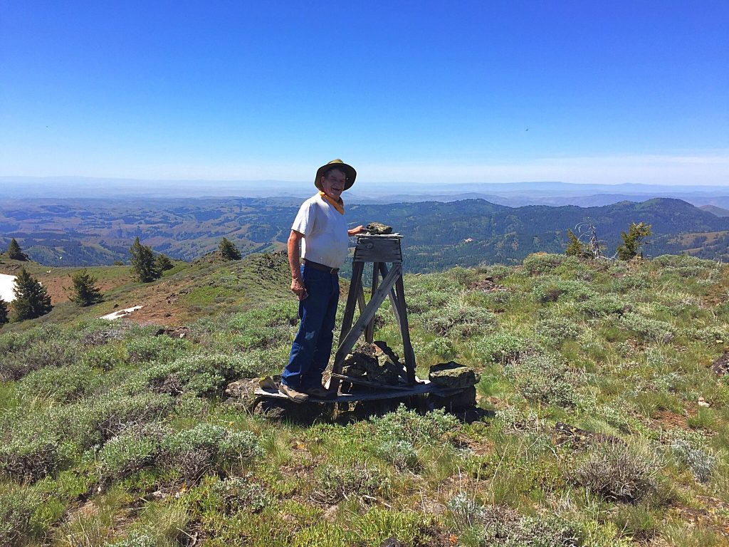 Jon Fredland on the summit. John left a register in the summit cairn.