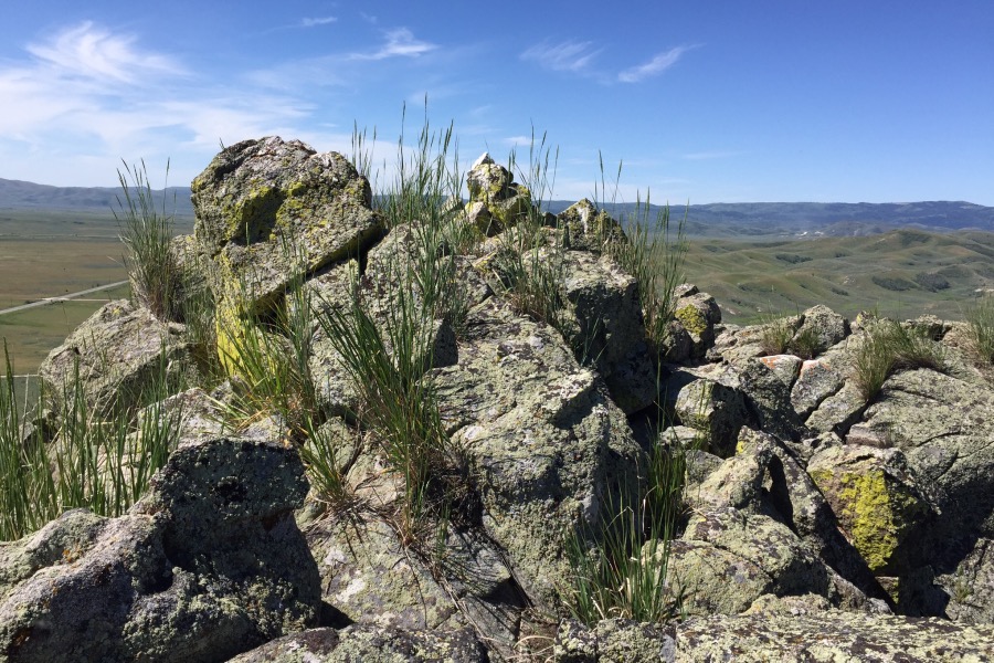 The rocky summit of Peak 5915.