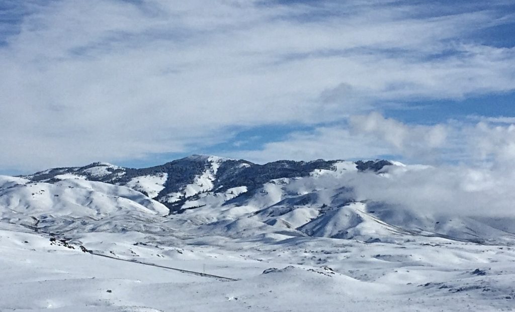 Bennett and South Mountain. The south peak is on the right.