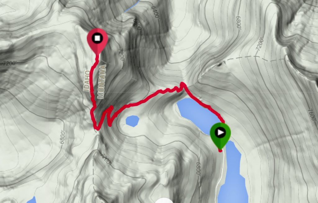 My GPS track. 2.5 miles and 984 feet of gain one way.