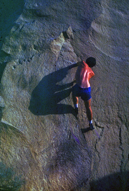 John at work on the “Layback Crack”.