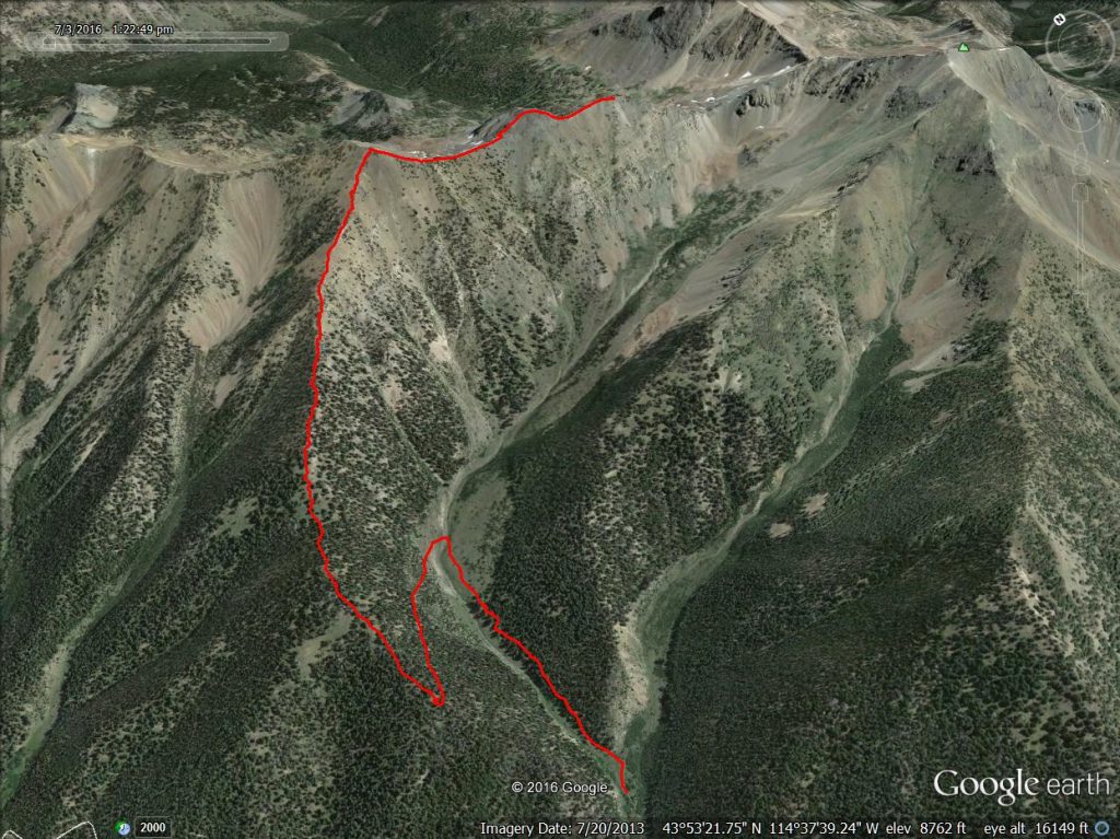 My GPS track on a Google Earth image. Margo Mandella Image