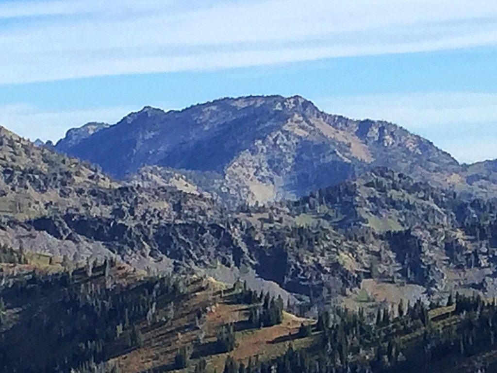 John Milton Peak viewed from Peak 8180 to the south.