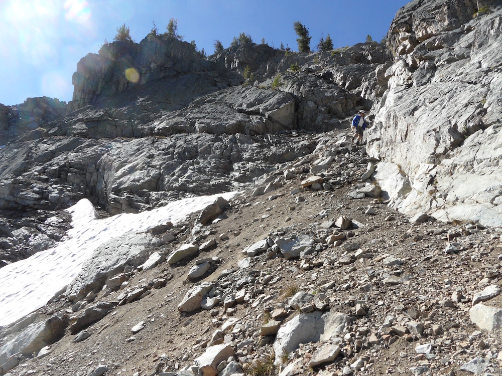 The descent gully we followed to reach Crystal Lake. John Platt Photo