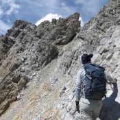 Traversing the east ridge of Mount Morrison. Photo - Steve Mandella