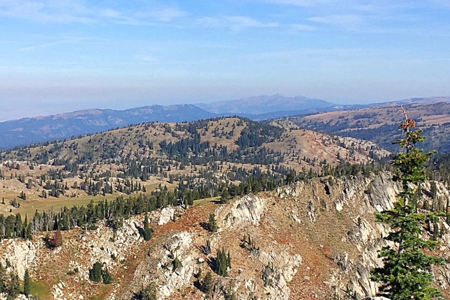 Looking north from Granite Mountain to Wilson Peak.