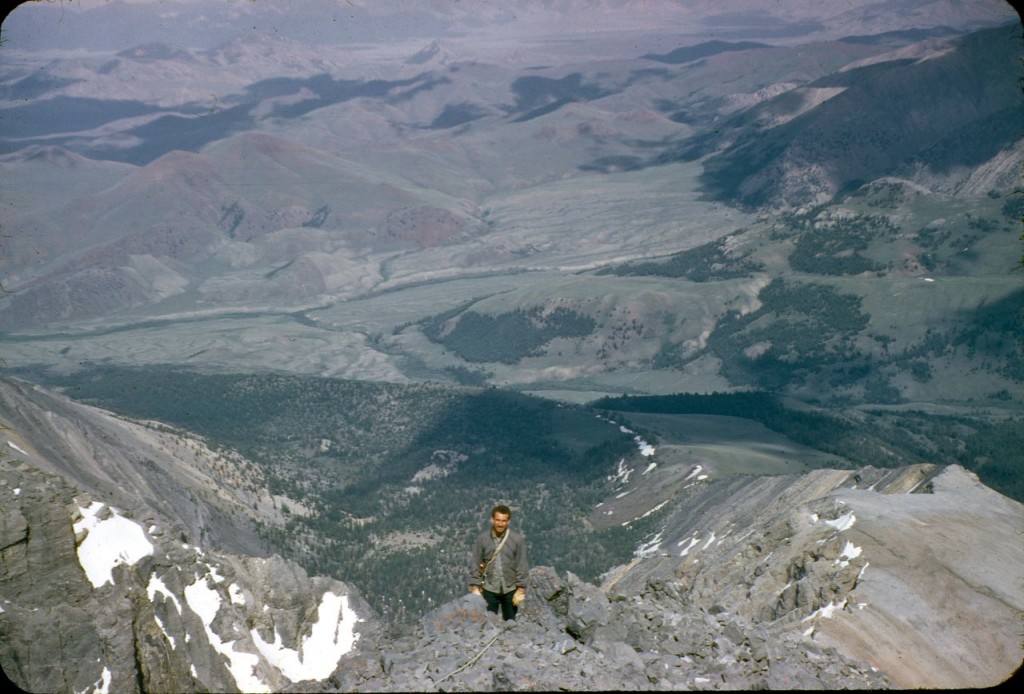 Art Barnes on the east face of Mount Borah. Lyman Dye Photo 