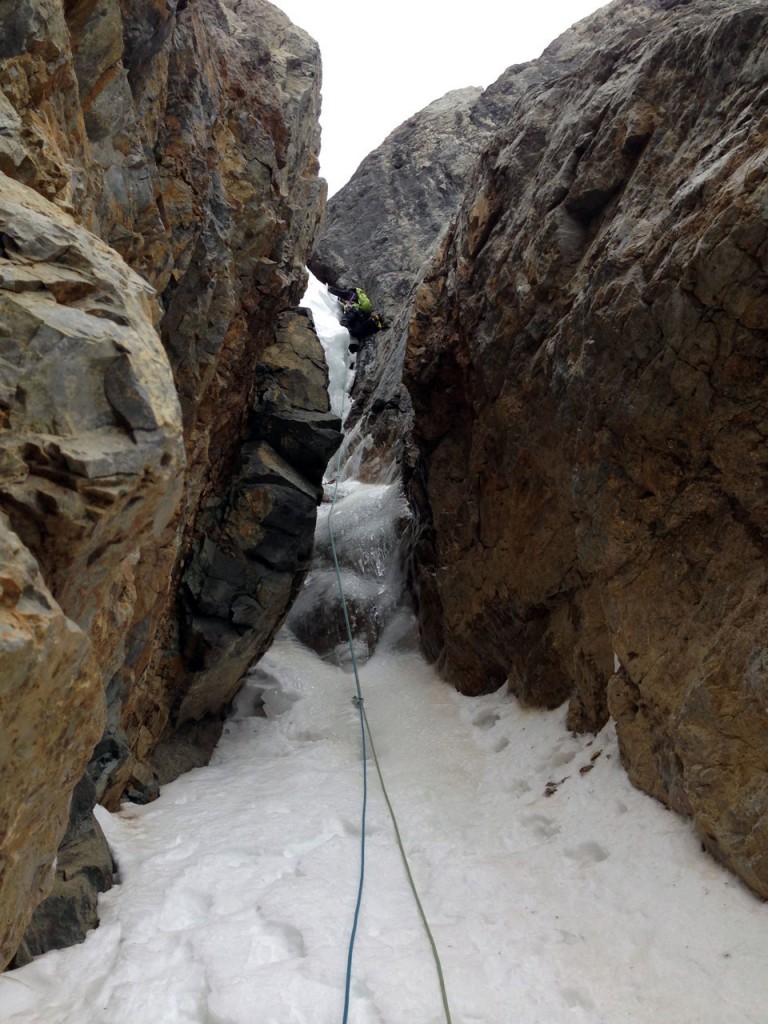 Kevin at the crux on Psycho Therapy. Photo - Cory Harelson