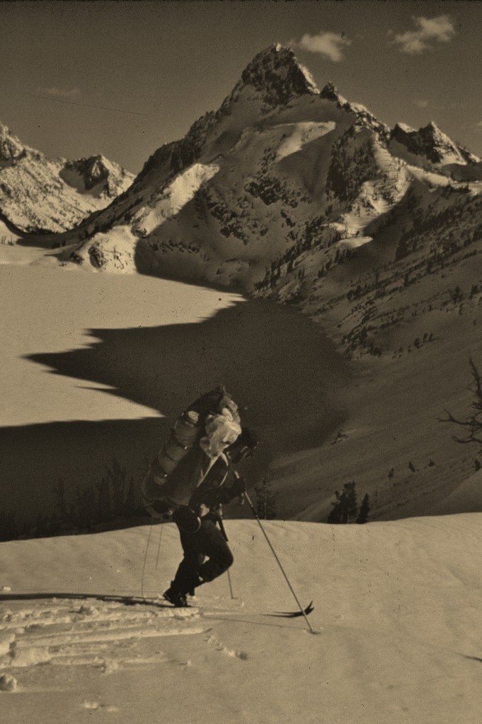 Approaching the summit on Mount Regan's long west ridge. Joe Leonard Photo 