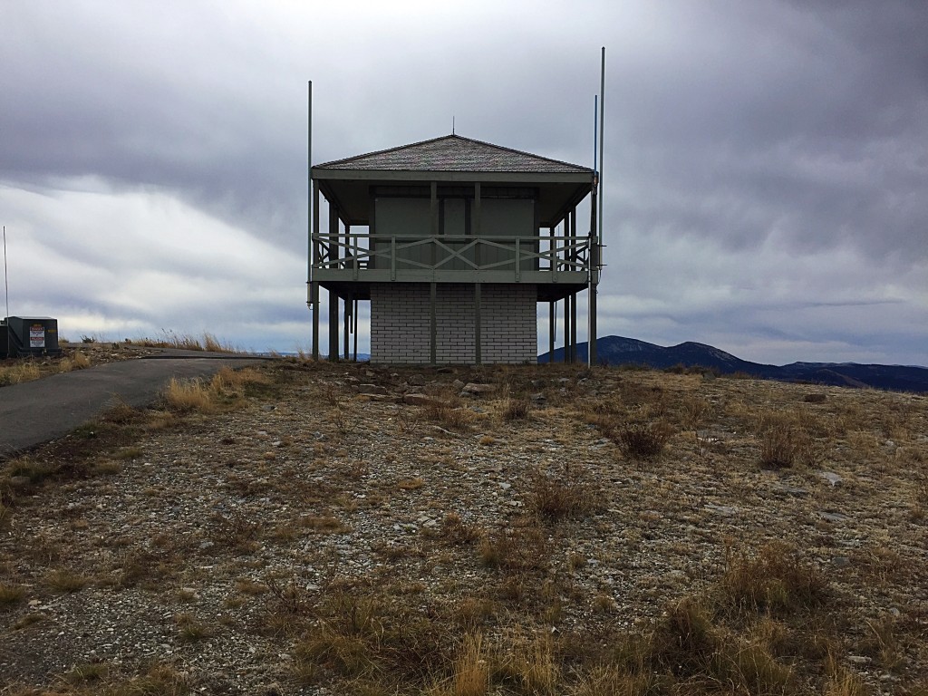 The lookout on the summit of Mount Harrison is active during the summer. The paved road sees a lot of use by cars and bicycles when it's not snow covered.